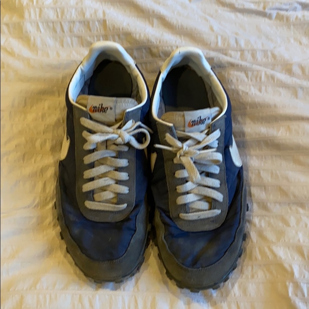 Blue waffle racer Nike running shoes